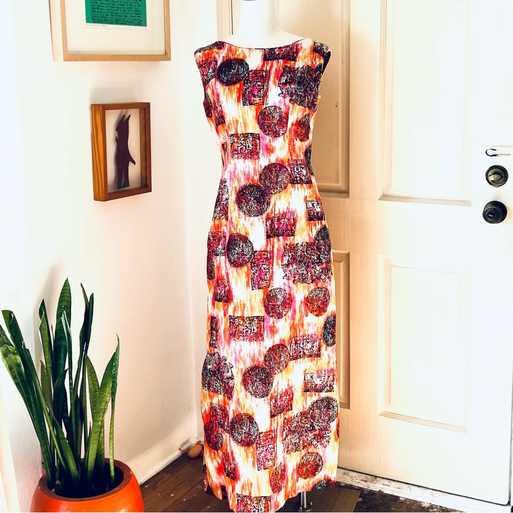 Rare* 1960’s Vintage Tori Richard Silk Maxi Dress